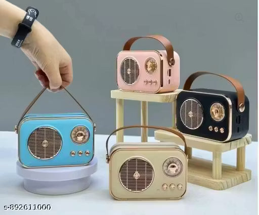 Set of retro-style portable radios in various colors on a gray background